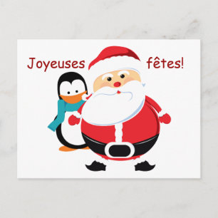 Père Noël et postales för Manchot jultomtencartes Helg Vykort