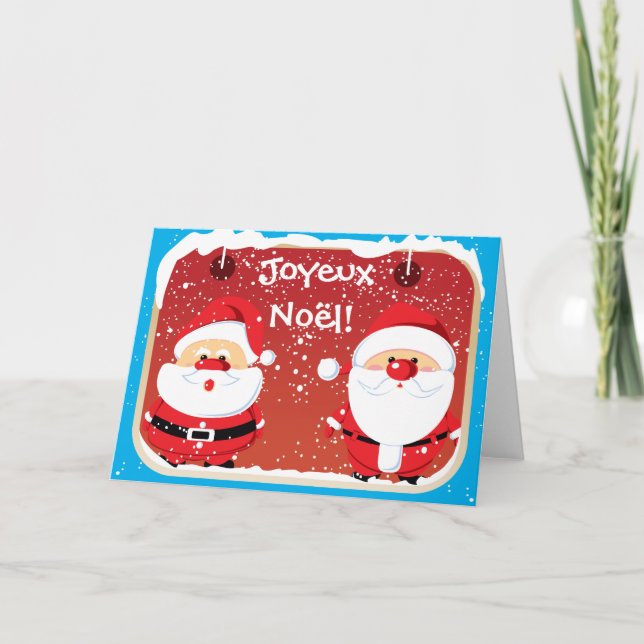 Père Noël jultomtencartes Helgkort (Framsida)