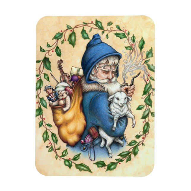 Pere Noel PAPPA JUL MAGNET-rektangel Magnet (Vertikal)