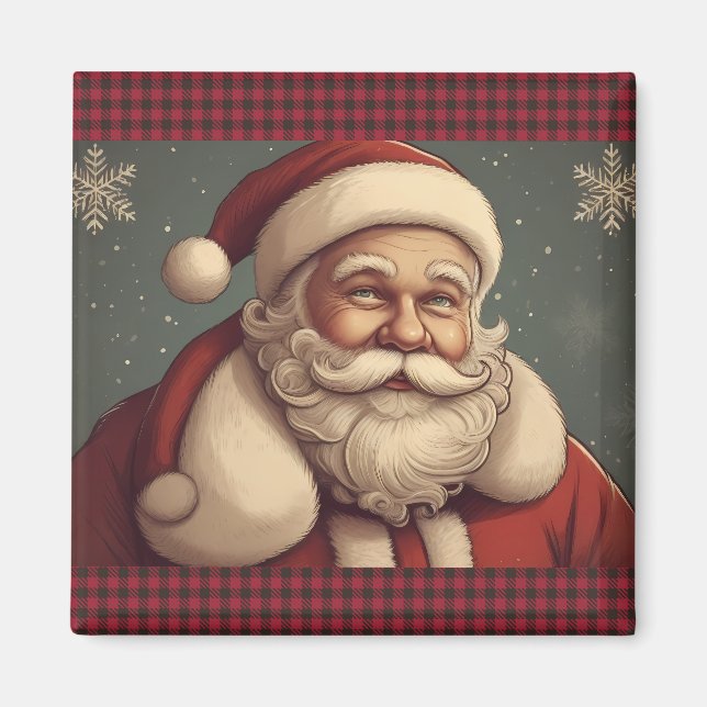 Père Noël vintage et traditionnel Magnet (Framsidan)