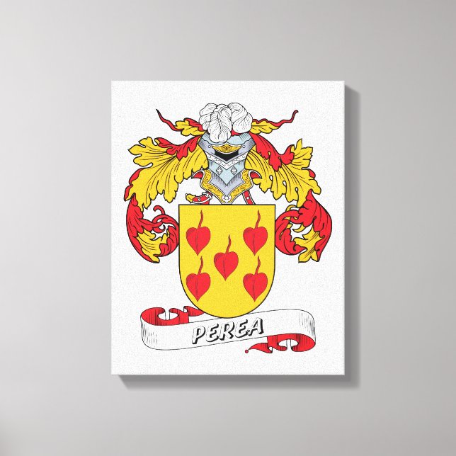 Perea Family Crest Canvastryck (Framsida)