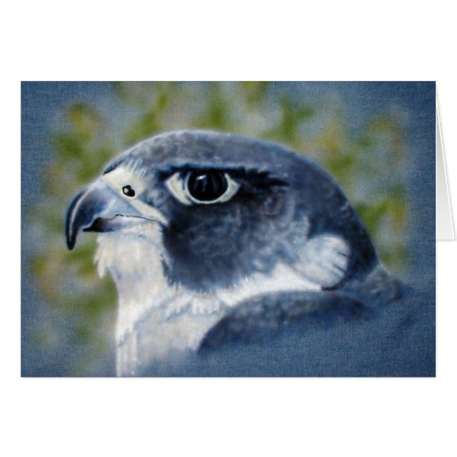 Peregrine-airbrush Hälsningskort (Framsidan Horizontal)