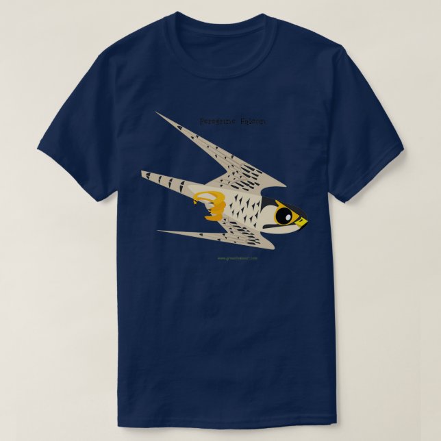 Peregrine Falcon dyving caricage T Shirt (Design framsida)