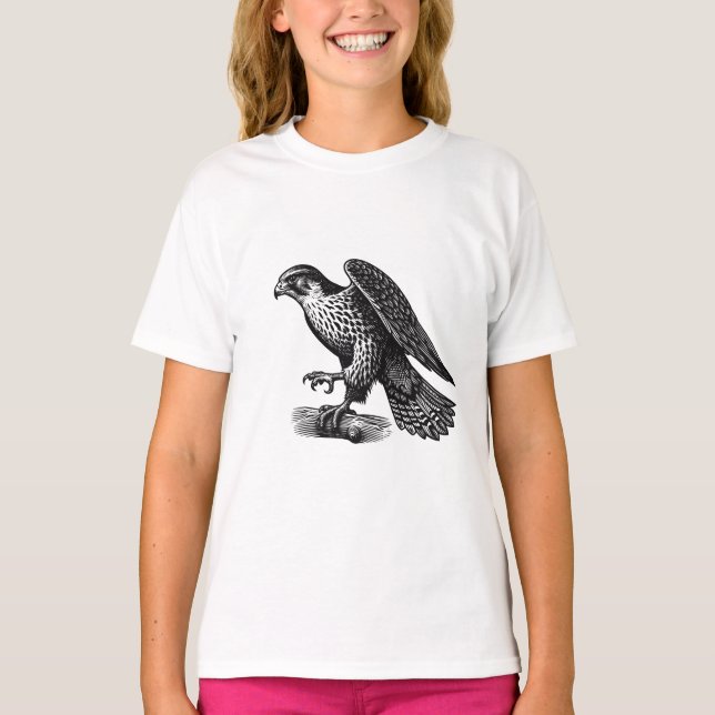 Peregrine falcon  Girls' T-Shirts (Framsida)
