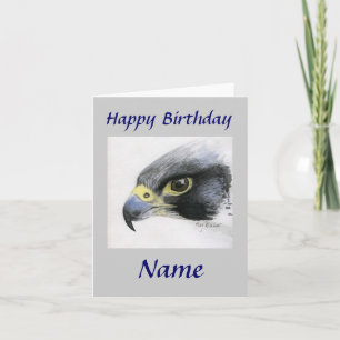 Peregrine Falcon-Grattis på födelsedagen Kort