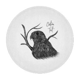 Peregrine Falcon i Träd Grenar med handskrift