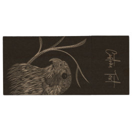 Peregrine Falcon i Träd Grenar med handskrift Trä USB-minne