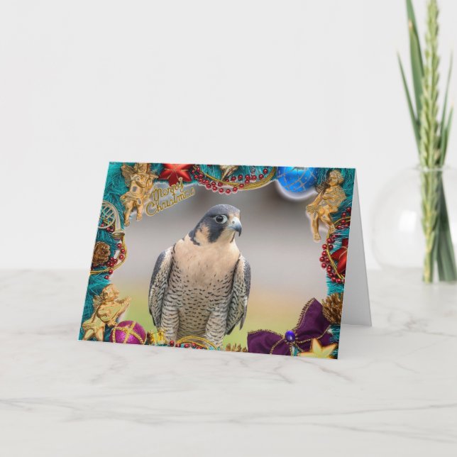 Peregrine Falcon julkort Kort (Framsida)