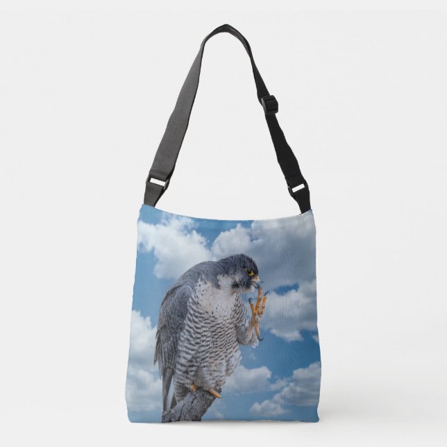 Peregrine Falcon längs Hudson River Axelväska (Framsida)