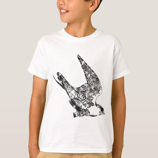 Peregrine Falcon Sketch T Shirt (Framsida)