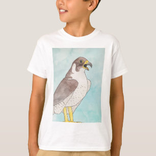 Peregrine Falcon vattencolor bird art T Shirt