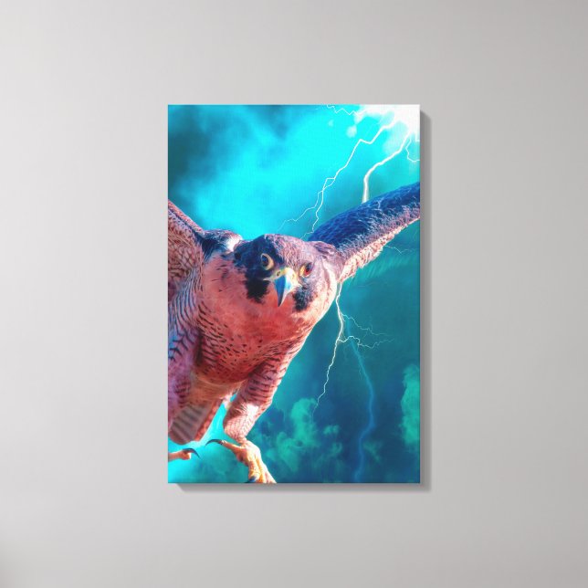 Peregrine Falcon VINGAR of MERCURY Kanvastryck (Framsida)