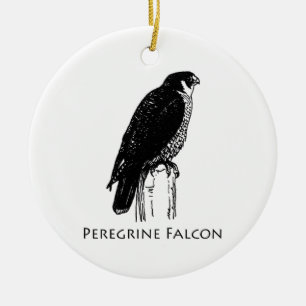 Peregrine falk (illustrationen) julgransprydnad keramik