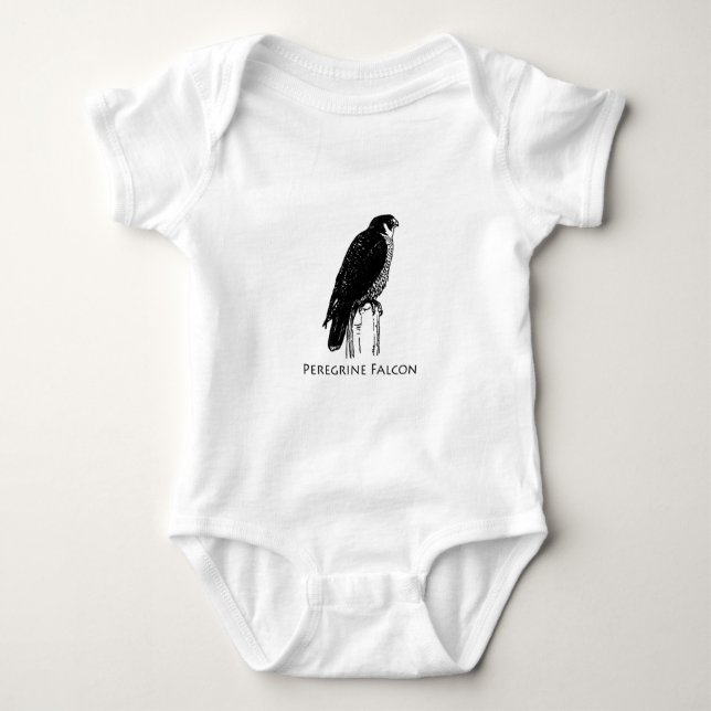 Peregrine falk (illustrationen) tee shirt (Framsida)