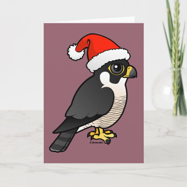 Peregrine falk Santa Helgkort (Framsida)