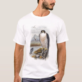 Peregrine falkJohn Gould fåglar av Storbritannien Tee Shirt
