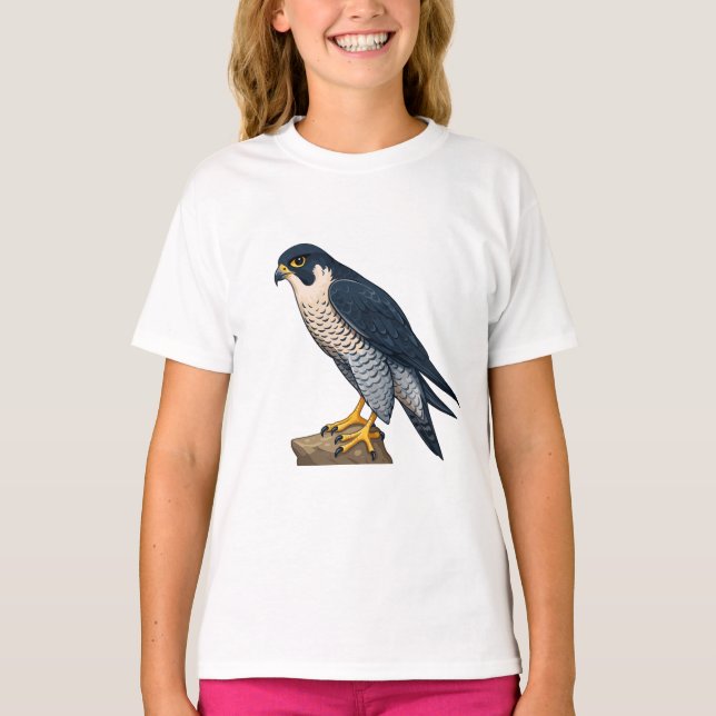 Peregrinefalk T-shirts för tjejer (Framsida)