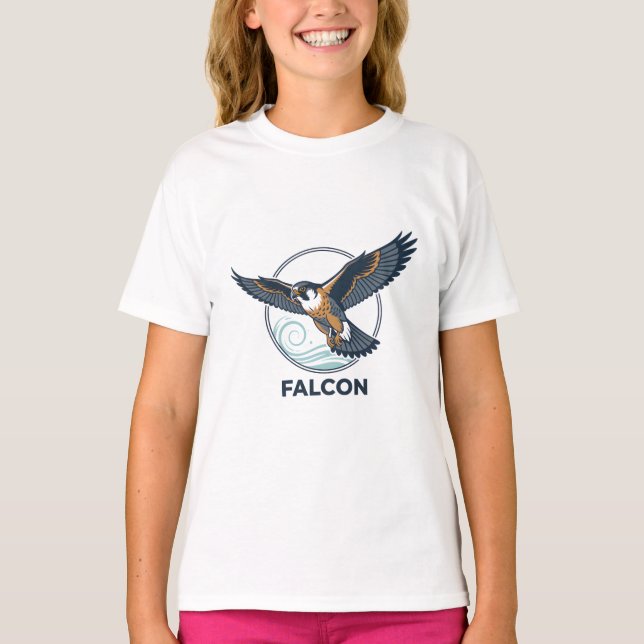 Peregrinefalk T-Shirts för tjejer (Framsida)