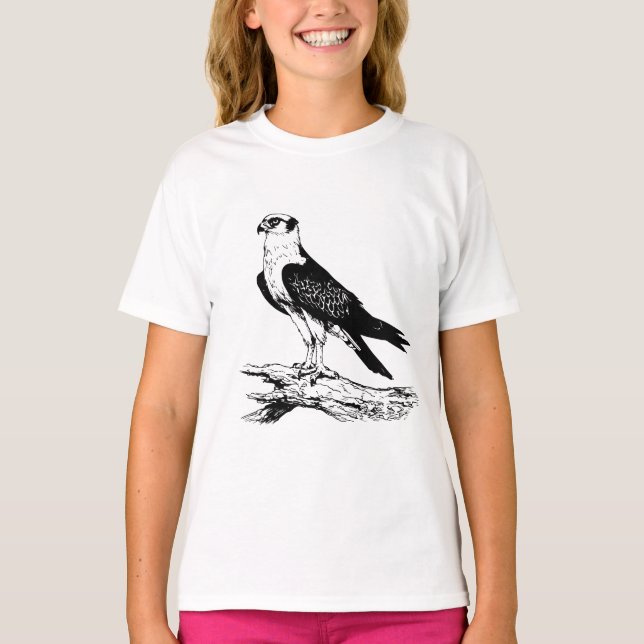 Peregrinefalk T-shirts för tjejer (Framsida)