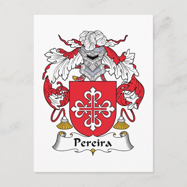 Pereira Family Crest Vykort (Framsida)