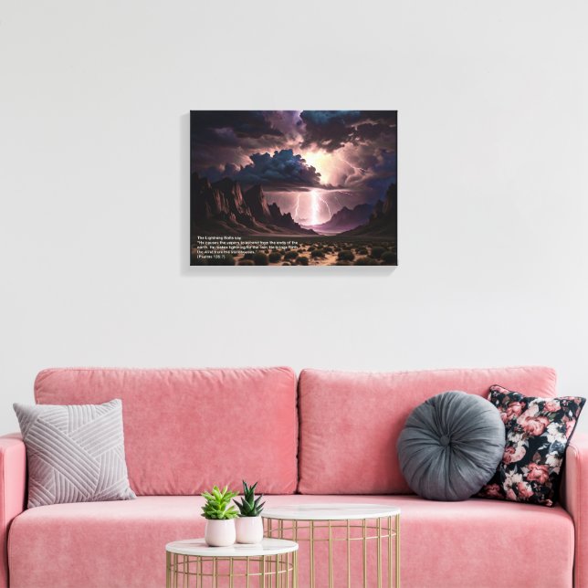 Perek Shirah - Blixt Canvastryck (Insitu (Vardagsrum))