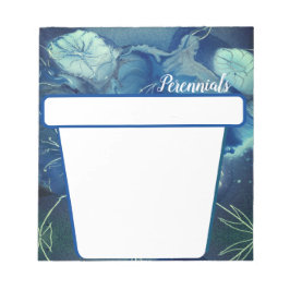 Perenn Flowers i Blue Anteckningsblock