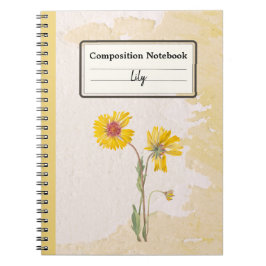 Perennial Gaillardia Flower Personlig Comp Forp Anteckningsbok