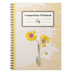 Perennial Gaillardia Flower Personlig Comp Forp Anteckningsbok