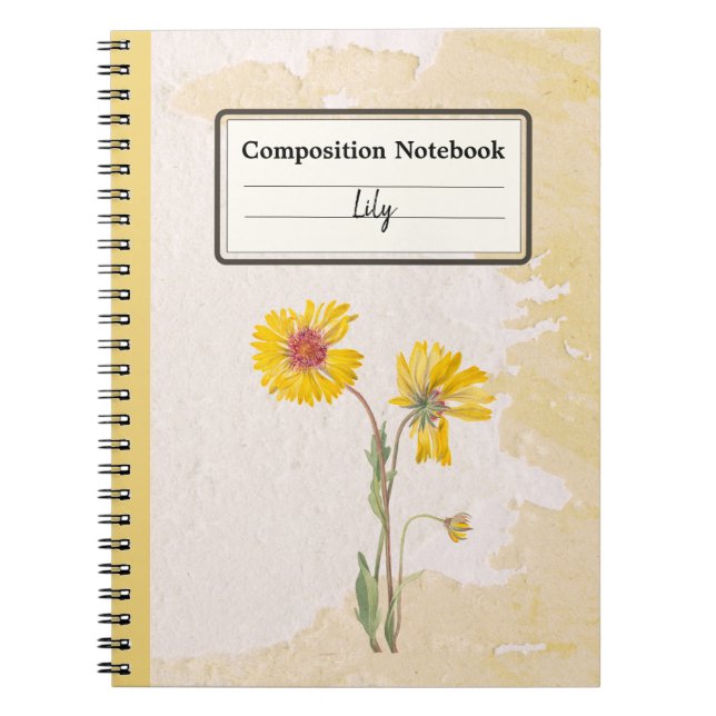 Perennial Gaillardia Flower Personlig Comp Forp Anteckningsbok (Framsidan)