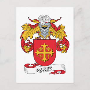 Perez Family Crest Vykort