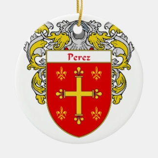 Perez vapensköld-/familjvapensköld julgransprydnad keramik