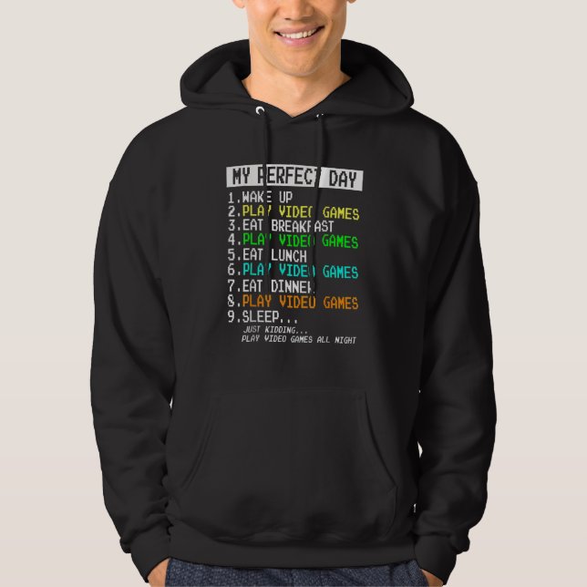 Perfect Day Gamer Gifts for Teen Boys - Video Game Hoodie (Framsida)
