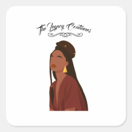 Perfect for Black History Month 2026 celebration Fyrkantigt Klistermärke