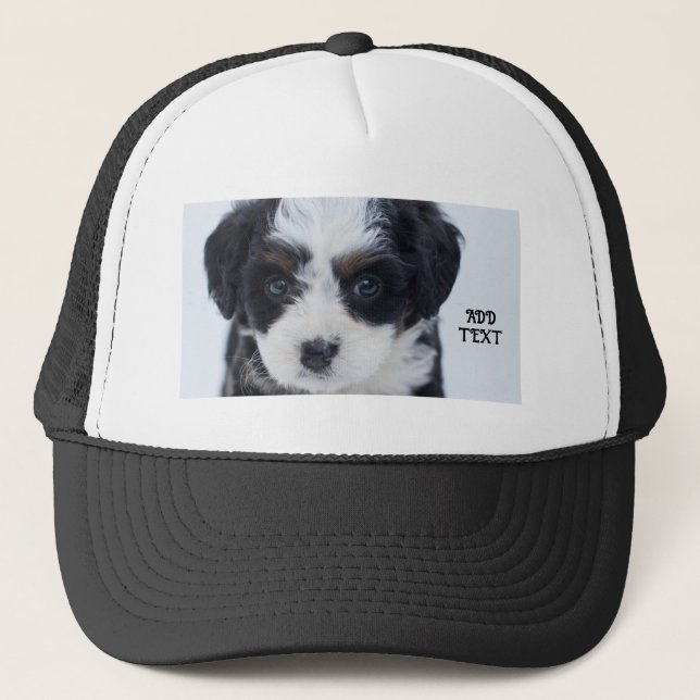 Perfect for Dog Puppy Lovers Black and White-Cap  Keps (Framsida)