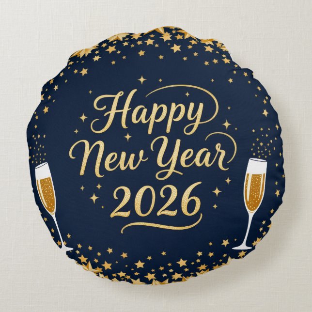 Perfect Gift for Friends for New Year Round Pillow Rund Kudde (Baksidan)