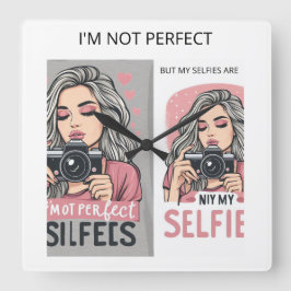 Perfect Girl Fyrkantig Klocka