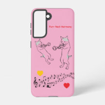 Perfect Harmony Cats & Trombone Galaxy Case – Pink