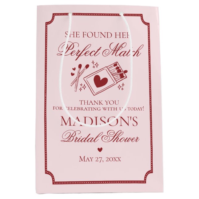 Perfect Match Bridal Shower Bachelorette Favor (Framsidan)