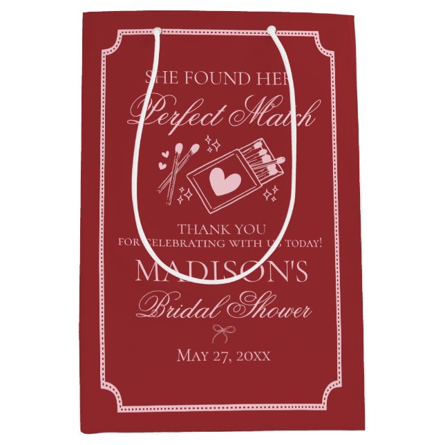 Perfect Match Bridal Shower Bachelorette Favor (Framsidan)