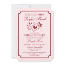 Perfect Match Made in Heaven Pink Bridal Shower