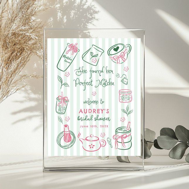 Perfect Matcha Bridal Shower Green Welcome Sign Poster (Skapare uppladdad)