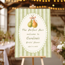 Perfect Pair Pear Bridal Shower Welcome