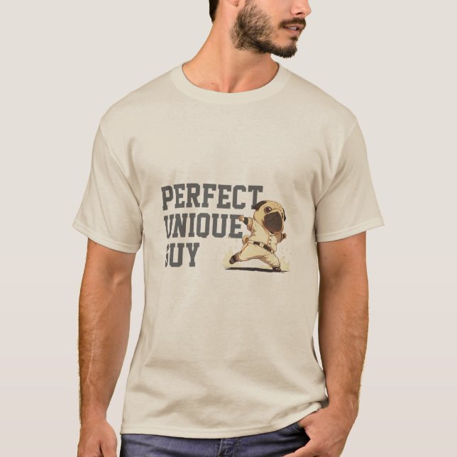 PERFECT UNIQUE GUY Clever PUG Acronym Baseball T Shirt (Framsida)