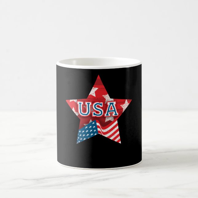 Perfect USA Flag Color Star - LOVE USA Kaffemugg (Center)