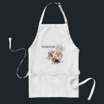 Perfection BBQ Förkläde<br><div class="desc">En lustig Apron Vuxen med Tecknad Chef som kokar en Hett Hund och Ord.</div>