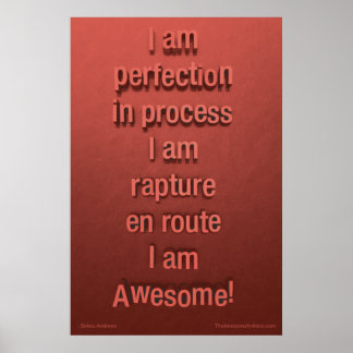 ’PERFECTION’ Fantastisk Poster (konfidens)