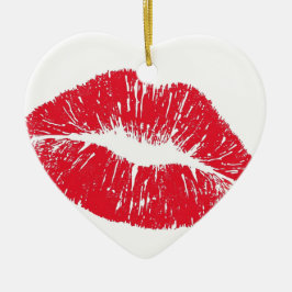 Perfectly Beautiful Lips on a Valentines Day Tree  Julgransprydnad Keramik