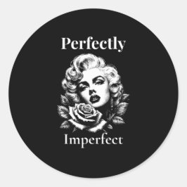 Perfectly Imperfect – Marilyn Noir Runt Klistermärke
