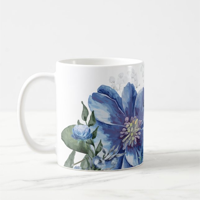 Perfectly Imperfect Mug Vintage Blue Floral Kaffemugg (Vänster)