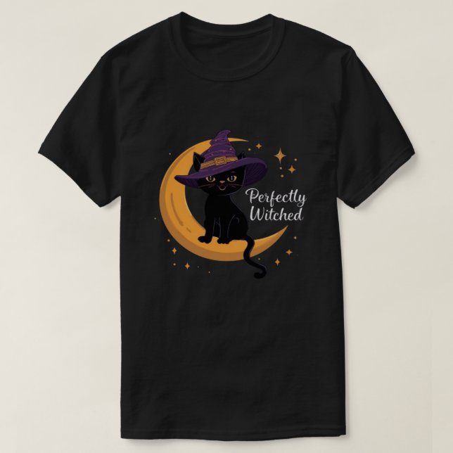 Perfectly Witched Black Cat Shirt T (Design framsida)
